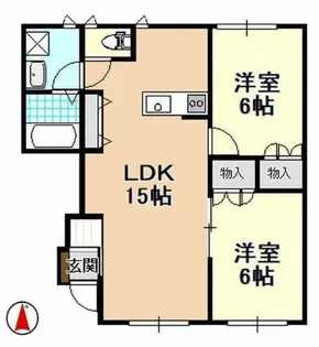 サザンコート【1階】の間取り