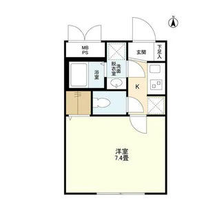 ウェルスクエアイズム蒲田【3階】の間取り