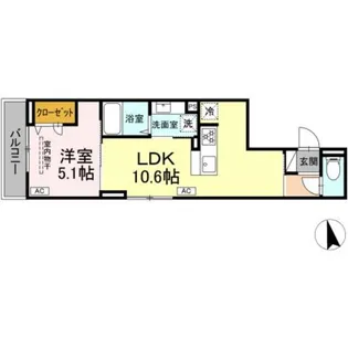 D Paina大丸【3階】の間取り