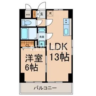 プリミエール平和【5階】の間取り