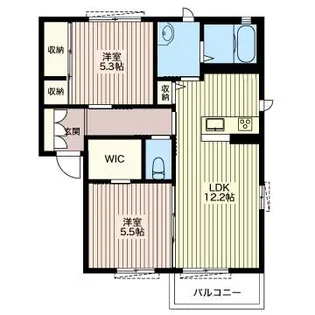 リーリエA【2階】の間取り