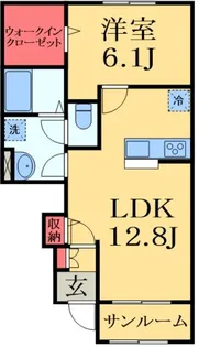 ニューパディーII【1階】の間取り