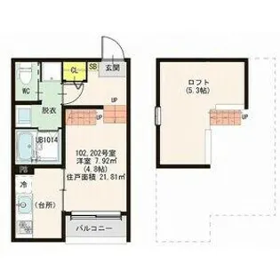 グランメゾン南仙台【1階】の間取り