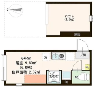 ハーモニーテラス沼袋【1階】の間取り