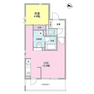 コスモリード目黒学芸大学ウエスト【1階】の間取り