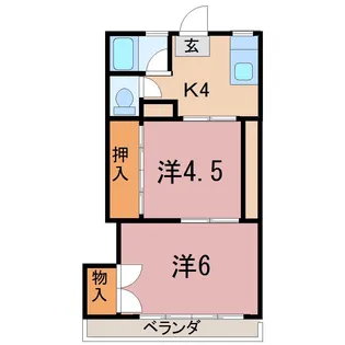 ナカノハイツ【3階】の間取り