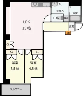 グランコルベール西院【5階】の間取り