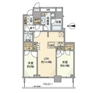 ザ・パークハウス晴海タワーズティアロレジデンス【32階】の間取り