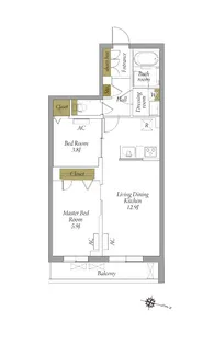 クレバーズハイム駒沢公園【2階】の間取り