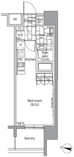 パークハビオ恵比寿【2階】の間取り