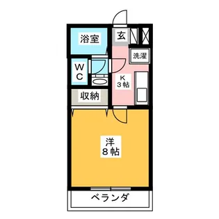 ライフイン・フィール【2階】の間取り