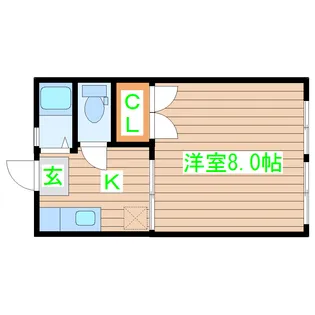 コーポ根岸 B棟【1階】の間取り