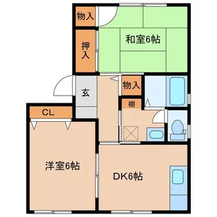 ハイツ新栄【2階】の間取り