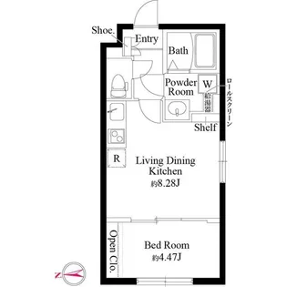 CASA PIAZZA北千住【3階】の間取り