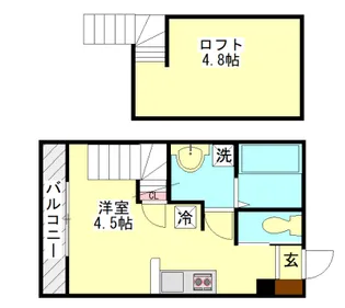 Aqua mama和白東【2階】の間取り