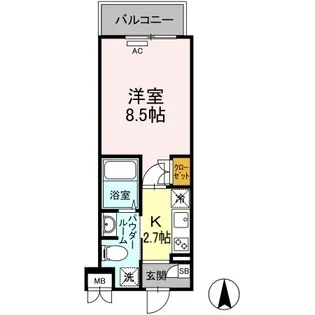 ラ・ヴィ・アン・ローズ南本庄【2階】の間取り