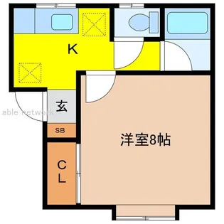 スリーハイツ【1階】の間取り