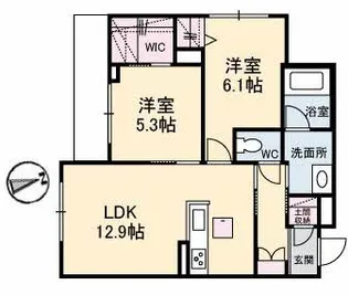 コモンドーレ【1階】の間取り