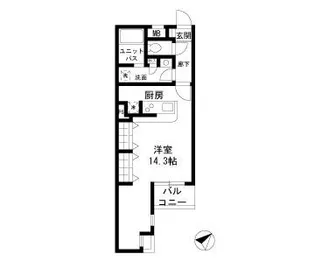 エクセシオーネ目黒【2階】の間取り