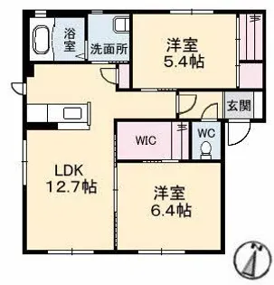 エピナール C棟【1階】の間取り