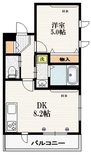 Merveille oku-ekimae(メルヴェーユ)【3階】の間取り