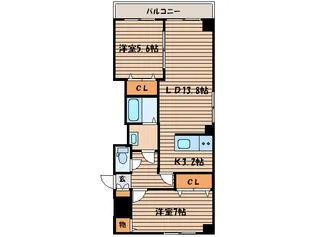 ブリ-ズN36【6階】の間取り