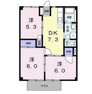 ニューシティ・谷郷【1階】の間取り