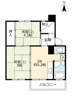 UR大麻園町【2階】の間取り