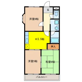 シティリバー【3階】の間取り