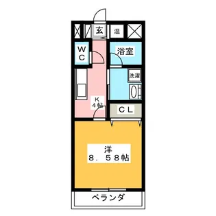 Castle Hills 柳ヶ瀬【4階】の間取り