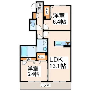MビレッジII【1階】の間取り