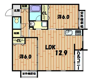 コルテーゼ上大岡【2階】の間取り