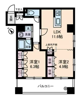 キャルム浅草【7階】の間取り