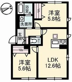 サンハイム C棟【1階】の間取り