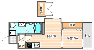 No.54 Wes-PROJECT博多駅南【10階】の間取り
