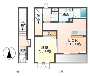 ジャスミン【2階】の間取り