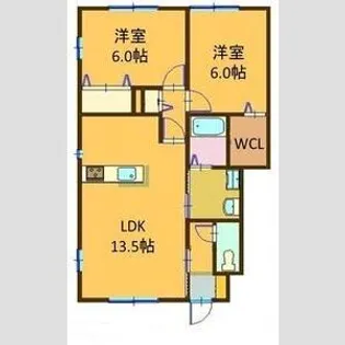 コンフォート大島IVB【2階】の間取り
