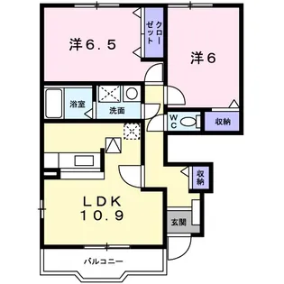 グランデ・プロスペラーレ A棟【1階】の間取り