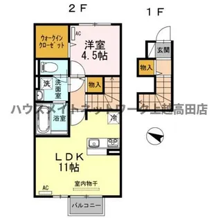 ラフィーネ姫川【2階】の間取り