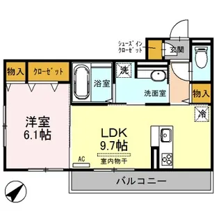 レヴァージュ【1階】の間取り