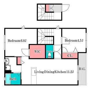 ヴィラフローレルC棟【2階】の間取り