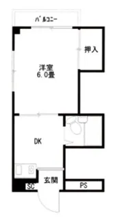 晩成ハイツ関目【2階】の間取り