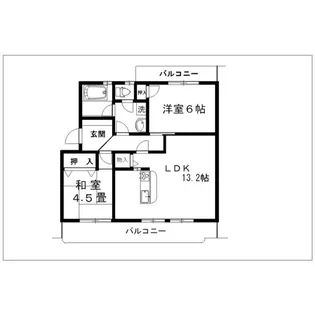 サンハイツふじ【1階】の間取り