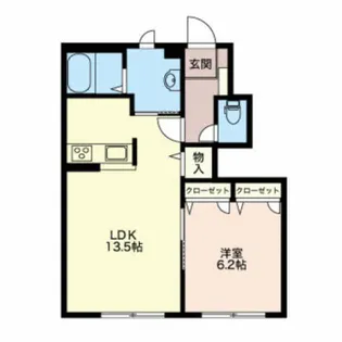 シャーメゾン百々 A棟【1階】の間取り