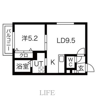 ソレイユ平岸【2階】の間取り