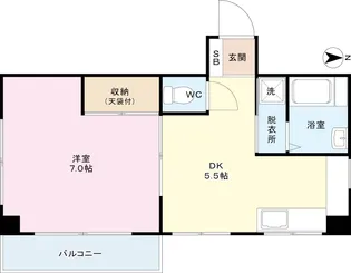 第1三幸レジデンス【6階】の間取り