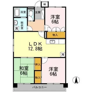 レジデンス17番館【4階】の間取り