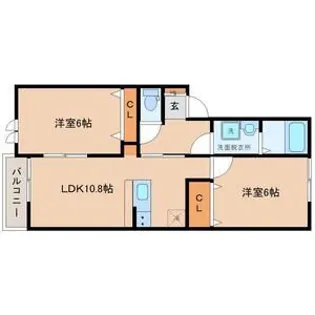 アスコット東郡山【2階】の間取り
