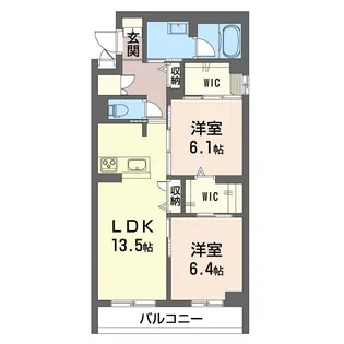 【シャーメゾン】グランパレスK【3階】の間取り