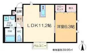 クレール東新小岩【1階】の間取り
